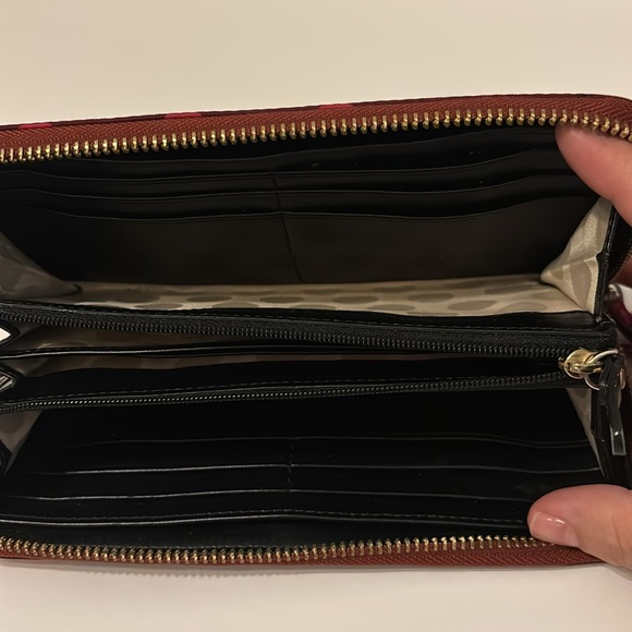 Kate Spade Flatiron Lacey Apple Zip Around Nylon Wallet - Picture 9 of 9